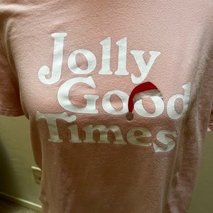 Pink Jolly Good Times Holiday Tee